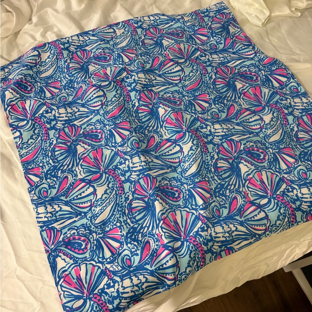 Lilly Pulitzer Blue, Pink & White Nautical Shell Print Scarf